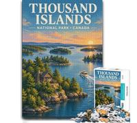 1000 Piece Jigsaw Puzzle for Adults, Thousand Islands National Park Canada | For a useful gift beyond Christmas Day: Adult jigsaw puzzle with 1000 pieces offers for the Christmas break.