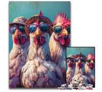 1000 Piece Jigsaw Puzzle for Adults Three Roosters Puzzle Learning Educational Toys,is Ideal As Gifts for The Whole Family for Ages 14+ 26X38CM