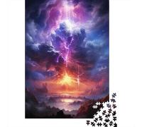 1000 Piece Jigsaw Puzzle for Adults Thunderstorm Sky Art Print Jigsaw for Adults Family Game Difficult Challenge Birthday And Unique Gifts 38x26cm/1000pcs