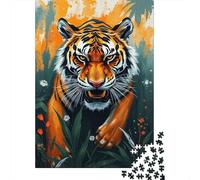 1000 Piece Jigsaw Puzzle for Adults Tiger Art Print Poster-1 Puzzles for Adults Relaxing Games Pattern Assembly for Is Ideal As A Gift 38x26cm/1000pcs