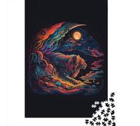 1000 Piece Jigsaw Puzzle for Adults Tiger_neon_light_colors Puzzles 1000 Pieces Paper Board Jigsaw- Relax Puzzles Games-Brain Teaser Puzzle 1000pcs (38x26cm)