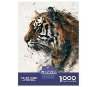 1000 Piece Jigsaw Puzzle for Adults Tiger Profile Art Painting Teenager Puzzles Toy Wall Decor Presents for Women Unique Gifts for Birthday And Christmas 38x26cm/1000pcs