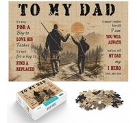 1000 Piece Jigsaw Puzzle for Adults, To My Dad︰ Father and Son Hunting | For quiet evenings, this 1000-piece jigsaw puzzle for adults offers 1000 pieces for a longer challenge.