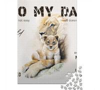 1000 Piece Jigsaw Puzzle for Adults, To My Dad From Son Lion