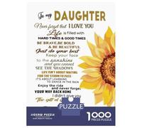 1000 Piece Jigsaw Puzzle for Adults, To My Daughter From Mom Artwork, Creative Leisure Activity, Festive Season Fun, Precision Cut Pieces, 38x26cm/1000pcs