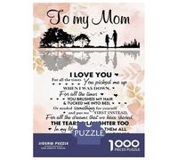 1000 Piece Jigsaw Puzzle for Adults, To My Mom I Love You Mom Artwork, Creative Leisure Activity, Festive Season Fun, Precision Cut Pieces, 70x50cm/1000pcs