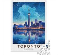 1000 Piece Jigsaw Puzzle for Adults, Toronto Skyline at Night, 70x50cm/1000pcs, Festive Gift Idea, Relaxing Home Activity And Holiday Downtime