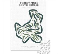 1000 Piece Jigsaw Puzzle for Adults, Torrey Pines South Course Golf Map