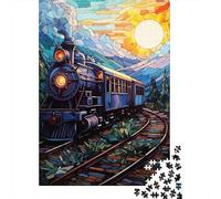 1000 Piece Jigsaw Puzzle for Adults, Train Journey, 70x50cm/1000pcs, Indoor Family Activity, Time Around The Table And Time Together