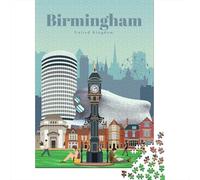 1000 Piece Jigsaw Puzzle for Adults, Travel to Birmingham, 38x26cm/1000pcs, Idea, Screen-Free Activity And Family Time at Home
