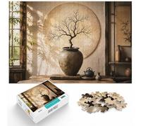 1000 Piece Jigsaw Puzzle for Adults, Tree in Pot Wabi sabi art | For classic jigsaw enjoyment: Adult jigsaw puzzle with 1000 pieces keeps the challenge engaging over a longer puzzle session.