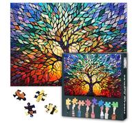 1000 Piece Jigsaw Puzzle for Adults - Tree of Life Abstract Art, Colorful Dynamic Design with Vibrant Colors, Premium Adult Puzzles 1000 Pieces for Relaxation - 27.5x19.7 In