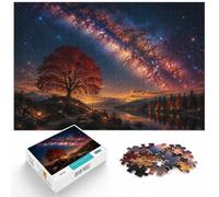 1000 Piece Jigsaw Puzzle for Adults, Tree of Life Under the Milky Way | For cold evenings at home: Adult jigsaw puzzle with 1000 pieces offers a classic activity for Christmas.