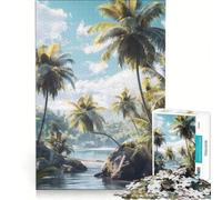 1000 Piece Jigsaw Puzzle for Adults Tropical Beach Paradise, Anti-Stress Toys, Difficult Challenge, Deal As Gifts for The Whole Family 38x26cm
