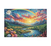 1000 Piece Jigsaw Puzzle for Adults Tropical Flower Sunset Sky 75x50cm Rainy Day Indoor Activity Perfect for 14+s Teens Adults Family Fun Safe No Burrs Material Gift