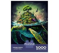 1000 Piece Jigsaw Puzzle for Adults Turtle Island Puzzles for Adults Fun Games Precision Cutting Difficult And Challenge 38x26cm/1000pcs