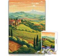 1000 Piece Jigsaw Puzzle for Adults Tuscan View Italy Travel Toys Educational Games Enhance Memory Art Work Gift Size 38x52cm