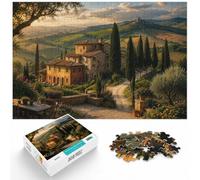 1000 Piece Jigsaw Puzzle for Adults, Tuscany Italy Landscape | For calm winter entertainment at home: Adult jigsaw puzzle with 1000 pieces; for family downtime during the festive period.