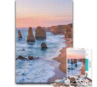 1000 Piece Jigsaw Puzzle for Adults, Twelve Apostles at Sunset, Australia | Jigsaw challenge for adults on quiet evenings for a satisfying challenge.