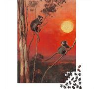 1000 Piece Jigsaw Puzzle for Adults, Two Possums at Sunset, 38x26cm/1000pcs, Thoughtful Gift Idea, Family Activity And Couples And Families