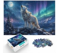 1000 Piece Jigsaw Puzzle for Adults, two wolves howling | For Christmas and winter evenings: 1000-piece jigsaw puzzle for adults offers 1000 pieces for the Christmas break.