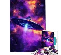 1000 Piece Jigsaw Puzzle for Adults UFO in Space Jigsaw for Adults Brain Teaser Game Wall Art Unique Gifts for Birthday And Christmas (Size 38x26cm)