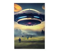 1000 Piece Jigsaw Puzzle for Adults,UFO Landing, Puzzles with Letters on Back, Challenging Puzzle for Game Night Home Décor, 19.7 x 29.5