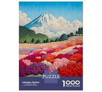 1000 Piece Jigsaw Puzzle for Adults, Ukiyo E Fuji Azalea Garden Artwork, Relaxing Puzzle Experience, Gift for Adults, Pieces, 38x26cm/1000pcs