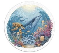 1000 Piece Jigsaw Puzzle for Adults Underwater World Ocean Life Relaxing Brain Teaser Challenge Educational Family Game Gift Set Durable Cardboard Pieces
