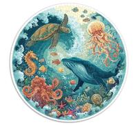 1000 Piece Jigsaw Puzzle for Adults Underwater World Ocean Life Relaxing Brain Teaser Challenge Educational Family Game Gift Set Durable Cardboard Pieces