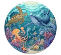 1000 Piece Jigsaw Puzzle for Adults Underwater World Ocean Life Relaxing Brain Teaser Challenge Educational Family Game Gift Set Durable Cardboard Pieces
