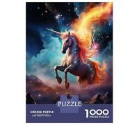 1000 Piece Jigsaw Puzzle for Adults Unicorn in Cosmic Nebula Adult Jigsaw Puzzle Toy Wall Decor Precision Cutting Unique Gifts for Birthday And Christmas 52x38cm/1000pcs