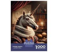 1000 Piece Jigsaw Puzzle for Adults Unicorn in Renaissance Attire Puzzles for Adults Family Game A Work of Art Unique Gifts for Birthday And Christmas 70x50cm/1000pcs
