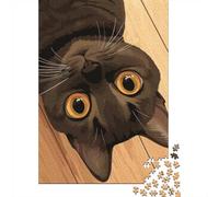 1000 Piece Jigsaw Puzzle for Adults, Upside-Down Cat Portrait