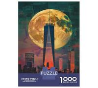 1000 Piece Jigsaw Puzzle for Adults Urban Moonlit Majesty -2 Puzzles for Adults Fun Games Precision Cutting Difficult And Challenge 70x50cm/1000pcs