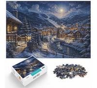 1000 Piece Jigsaw Puzzle for Adults, Vail, Colorado Winter Scene | For screen-free leisure, this adult jigsaw puzzle with 1000 pieces keeps the challenge engaging over a longer puzzle session.