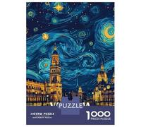 1000 Piece Jigsaw Puzzle for Adults Valencia Spain Starry Night Art Jigsaw for Adults Hands-on Game Improve Memory Birthday And Unique Gifts 70x50cm/1000pcs