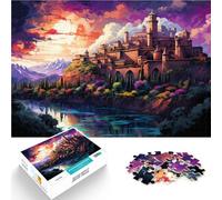 1000 Piece Jigsaw Puzzle for Adults Valley Castle Brain Teaser Puzzle 26x38cm deal as gifts for the whole family for teenager Age 14 Up