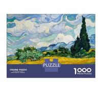 1000 Piece Jigsaw Puzzle for Adults, Van Gogh Wheat Field Artwork, Creative Leisure Activity, Festive Season Fun, Premium Thick Cardboard, 70x50cm/1000pcs