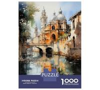 1000 Piece Jigsaw Puzzle for Adults Venice Cityscape Reflections Puzzles for Adults Family Game A Work of Art Unique Gifts for Birthday And Christmas 52x38cm/1000pcs