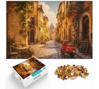 1000 Piece Jigsaw Puzzle for Adults, Via Romana Rome Italy Autumn | For after-work downtime, this adult jigsaw puzzle with 1000 pieces offers a rewarding way to unwind at home.