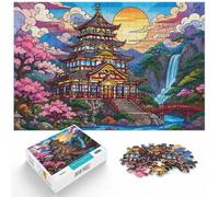 1000 Piece Jigsaw Puzzle for Adults, Vibrant Japanese Pagoda by the Water | For puzzle time at home: Adult jigsaw puzzle with 1000 pieces supports a slower, more focused form of entertainment.