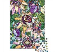 1000 Piece Jigsaw Puzzle for Adults, Vibrant Passion Flowers and Leaves | For rainy days and slower weekends: Adult jigsaw puzzle with 1000 pieces fits quiet afternoons.