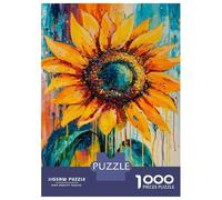 1000 Piece Jigsaw Puzzle for Adults Vibrant Sunflower Art -1 Jigsaw Puzzle Toy Wall Decor Wall Decoration Difficult And Challenge 70x50cm/1000pcs