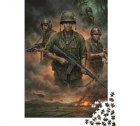 1000 Piece Jigsaw Puzzle for Adults, Vietnam War Soldiers in Combat