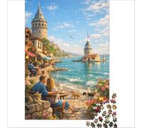1000 Piece Jigsaw Puzzle for Adults View of The Maiden's Tower Staycation Kill Time for Educational Game Gifts Ideas 75x50cm