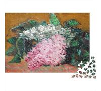 1000 Piece Jigsaw Puzzle for Adults, Vincent Van Gogh Lilacs, 38x26cm/1000pcs, Relaxing Home Activity And Holiday Downtime
