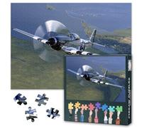 1000 Piece Jigsaw Puzzle for Adults Vintage Airplane Airport Scene Aviation Art Retro Travel Poster Challenging Puzzle Gift for Pilots 27.5 x 19.7 Inches