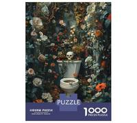 1000 Piece Jigsaw Puzzle for Adults Vintage Dark Toilett Puzzles for Adults Fun Games Precision Cutting Difficult And Challenge 52x38cm/1000pcs