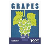 1000 Piece Jigsaw Puzzle for Adults Vintage Grapes Illustration Kitchen Art Print Puzzles for Adults Fun Games Precision Cutting Difficult And Challenge 52x38cm/1000pcs